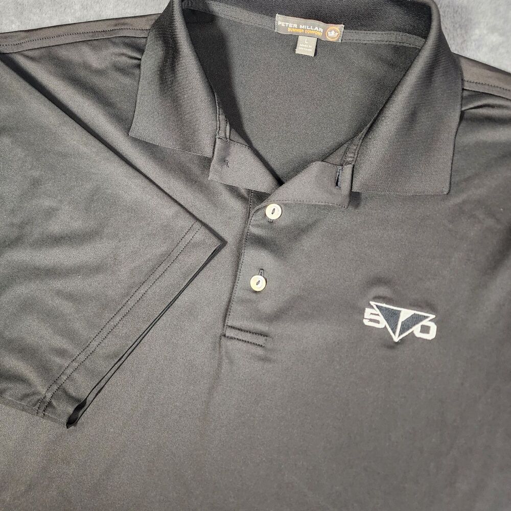 Peter Millar Men's L Polo Shirt Summer Comfort Performance Stretch Golf